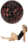 Aqua-Sport Powerstrech EPP massaažipall, must/punane, 8 cm