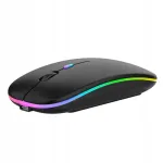 Juhtmevaba hiir RGB valgustusega, must