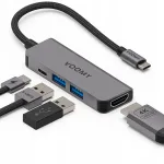 VOOMY Connect H4 USB-C adapter, 4K HDMI, 4 pesa, 100W