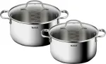 TEFAL Infinite 20/24 cm roostevabast terasest pottide komplekt kaasadega 3,1/5,4 l induktsioonile sobiv
