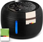 Vaikne BPA-vaba kasside joogijaam, 2,5 l, LED-valgustusega, must