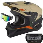 Laste mootorrattakiiver CASSIDA Cross Quad CUP2 k&otilde;rvaklappide ja prillidega, M (50 cm)