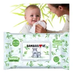Niiskenahast salvr&auml;tikud BAMBOOLOVE beebidele, h&uuml;poallergeensed, 60 tk.