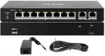 PoE l&uuml;liti HiLook by Hikvision SW-10-POE, 8 PoE porti, 2 uplinki, 60 W