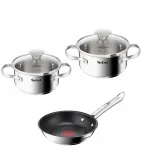 TEFAL Minis 14/16 cm kaanega potikomplekt ja 18 cm pann induktsioonile, terasest