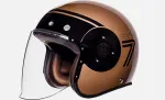 SMK Retro Jet GL720 mootorratturi kiiver, vaskmust, S (55-56 cm)