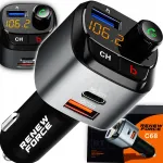 FM Bluetooth saatja 36W QC3.0 USB-C auto laadijaga