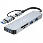 Dokipeatus Techsuit DataBridge 5 in 1 (H7), USB, Type-C kuni USB 3.0