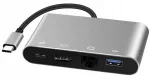 USB-C adapter HDMI 4K, LAN RJ45, 5Gbps, PD, kuni 100Mbps