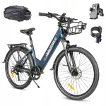 Samebike A01Pro elektrijalgratas, 500W, 35 km/h, 90 km, 15 Ah, 26x2.1", sinine