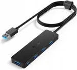 ACEELE USB jaotur 4 porti, 120 cm kaabel, USB 3.0, 5 Gb/s, sobib PS4, Xboxile