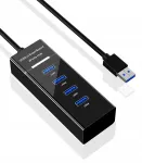 USB jagaja, 4 pesa, USB 3.0, 5 Gb/s