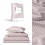 Voodipesukomplekt Adamaszek 140x200, sile satiin, &bdquo;Premium Powder&ldquo; triibud