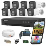 HIKVISION 8 analoogset 4K 8Mpx IR LED videovalve komplekt