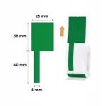 Kleebised kaablitele NIIMBOT, rohelised, 25x78 mm, 100 tk, sobivad B1, B21