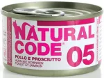 Natural Code 05 niisked kassikonservid kana ja singiga, 85 g