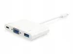 USB-C dokk Equip Dock 3-1, VGA, USB-A, 60W, 0,15 m