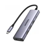 USB-C 5-in-1 multifunktsionaalne adapter: 3x USB-A, HDMI 4K, PD 100W, hall