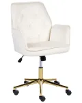 Reguleeritava k&otilde;rgusega valge veluurist kontoritool