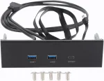 Eesmine USB-jaotur, 3 &uuml;hendust, USB-C, 20 Gb/s, 5,25 tolli