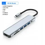 USB-C 7-in-1 hub 4K HDMI-ga