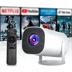 MINI WiFi projektor puldiga Android TV 130 tolli 4K 1080P FULL HD