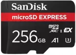 SanDisk Express 256GB microSDXC V30 U3 UHS-I Cl.10 R650MB/s W210MB/s m&auml;lukaart