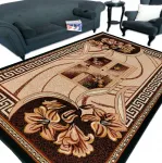 Vaip 200x300 cm, tihedalt kootud, Belgia Alfa BCF, pruuni ja liiva toonidega mustriga