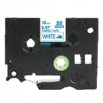 Brother TZE-FA3 tasandusriba, 12 mm x 3 m, valge sinise kirjaga