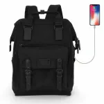 Seljakott Himawari 9018 s&uuml;learvutile 15,6", USB-ga, must