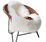 Tehisliku lamba nahast vaip, kohev, 120 cm, elutuppa
