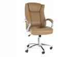 Q-904 kontoritool, helepruun nahk, ratastega