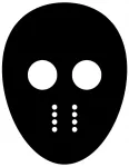 Kleebis taustata autole, mootorrattale v&otilde;i kiivrile MASK JASON, 21 x 16,3 cm