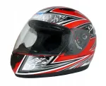 Motorratturi kiiver Protectwear SA36Y, 54 cm, must/punane