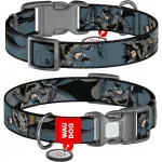 Koera kaelarihm QR passiga, Batman Shadow, XL, 37&ndash;58 cm, 25 mm, nailon
