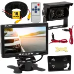 Auto tagumine kaamera 7" LED monitoriga, IP67, 15 m kaabel, BUS TIR