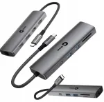 Adapter ultraraamatu arvutile, USB-C, 2x HDMI, 4K, DisplayPort, LAN