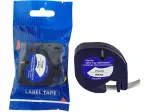 Dymo LT 59421 kleepuv teip, 12 mm x 4 m, must valgel, asendus