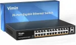 VIMIN 26-pordiline gigabit v&otilde;rgul&uuml;liti kahe uplink pordiga, 1000 Mbps