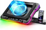 S&uuml;learvuti jahutustugi USB, RGB valgustuse, v&otilde;imsa ventilaatori ja telefonihoidjaga, 14&ndash;19"