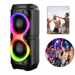 Kaasaskantav Bluetooth helik&otilde;lar LED-valgustusega, karaoke, FM raadio ja USB
