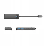USB-C jagaja, USB-A ja USB-C, must