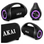 Traadita Bluetooth k&otilde;lar AKAI, veekindel IPX5, v&otilde;imas bass, kaasaskantav