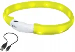 Koera kaelarihm LED-valgustusega ribaga Nobby, kollane, L, 25 mm x 70 cm