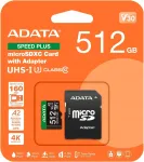 M&auml;lukaart ADATA UD512GUI3V30A2SP-RA1 Speed Plus 512GB microSD SDXC