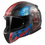 Mootorrattakiiver LS2 FF353 RAPID II Zombie, must/punane, suurus M
