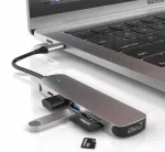 USB-C HUB adapter BX6H, 6-&uuml;hes, HDMI, USB, SD, MicroSD