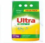Pesupulber ULTRA valgetele ja heledatele kangastele, 5,5 kg (78 pesukorda)
