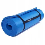 Joogamatt 185x60x1,5 cm, sinine, libisemiskindel, rihmaga