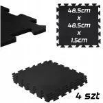 PUZZLE kummist spordimatt, libisemiskindel, 48,5x48,5 cm, 1,5 cm, 4 tk